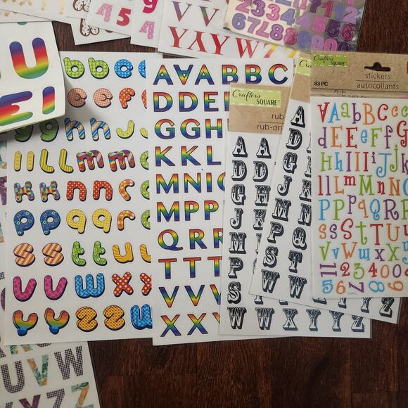 Sticker Bundle Alphabet Stickers Quotes Cactus Most brand new 6 partial sheets - Picture 7 of 10